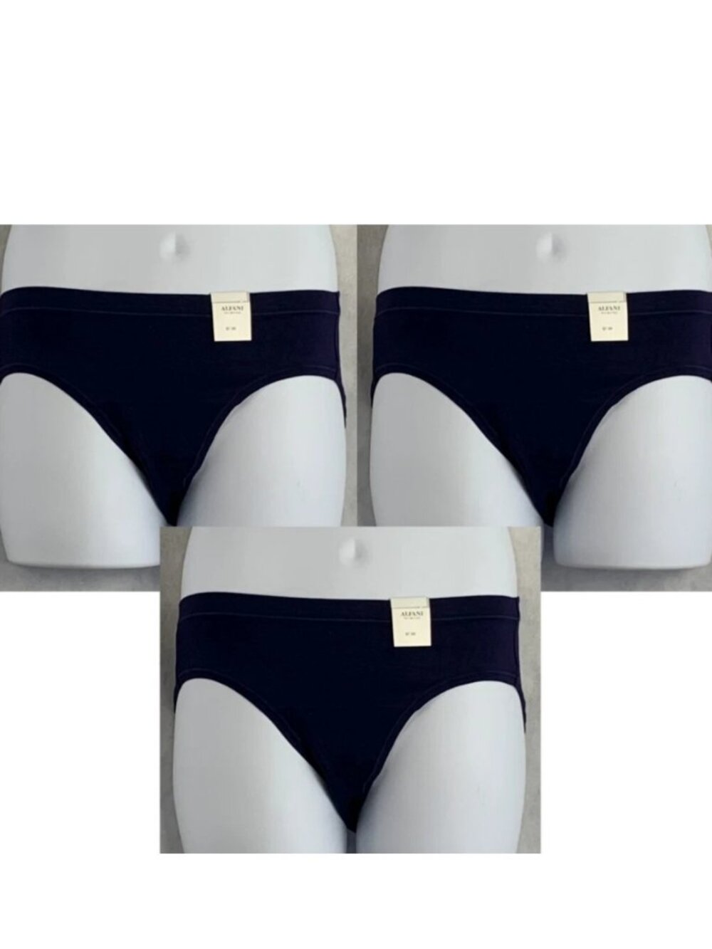 Alfani Women's Plus Size 3-Pack Soft Rayon Bikini Panty, Venus Dark Blue, 1X